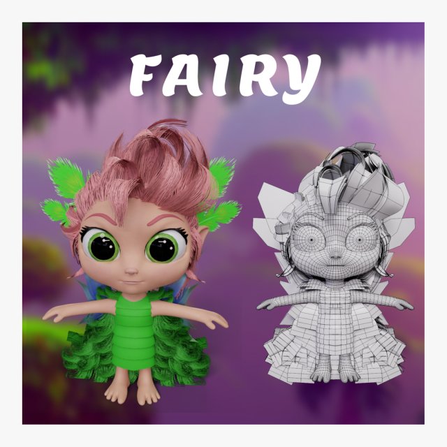 Fairy Character Modelo 3D .c4d .max .obj .3ds .fbx .stl .blend 