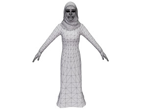 3D Abaya dress female 3D Модель