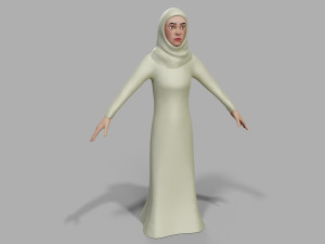 3D Abaya dress female 3D Модель
