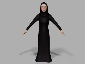 3D Abaya dress female 3D Модель