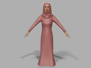 3D Abaya dress female 3D Модель