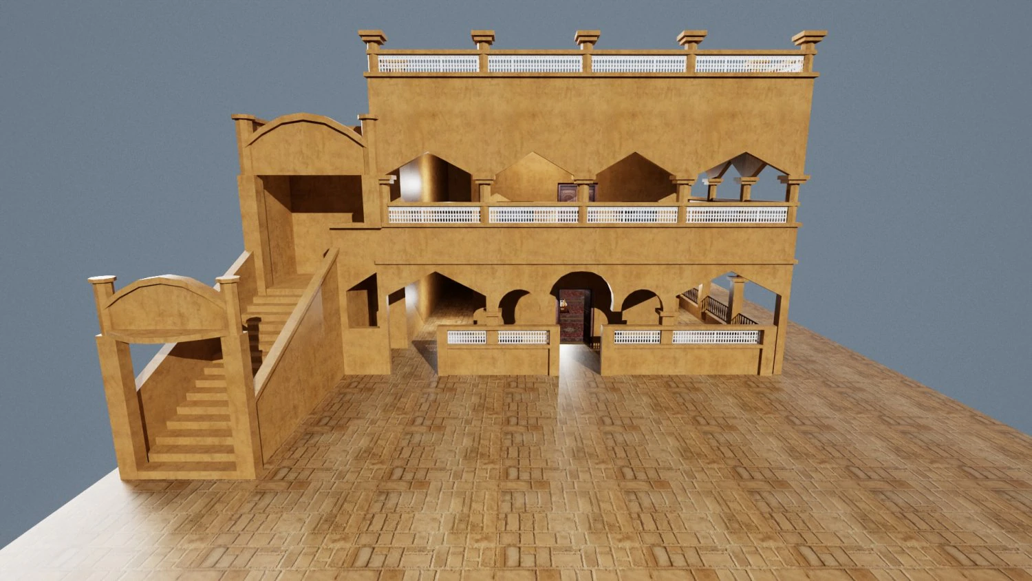 3D Al ain museum model 3D Model .c4d .max .obj .3ds .fbx .stl .blend 