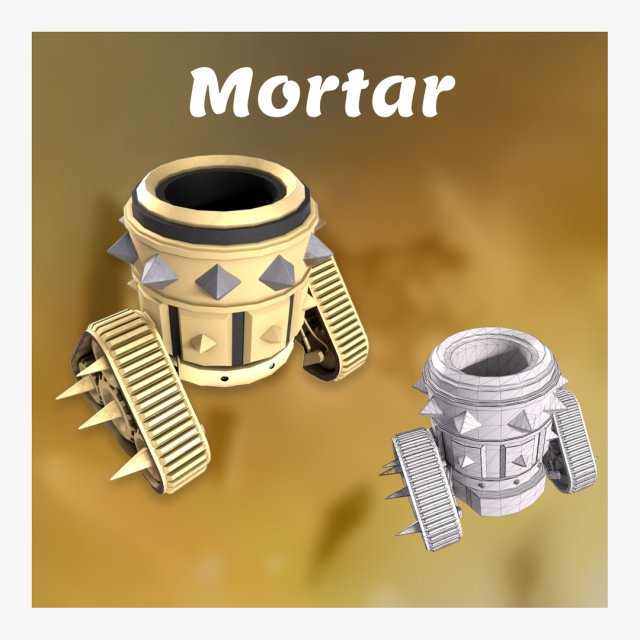 Mortar Modelo 3D .c4d .max .obj .3ds .fbx .stl .blend 