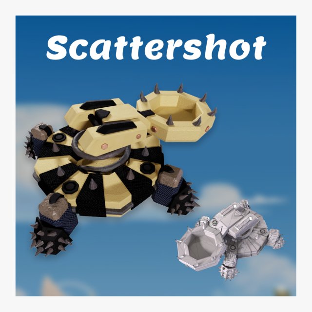 3D Scattershot model Modelo 3D .c4d .max .obj .3ds .fbx .stl .blend 