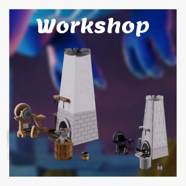Work shop model 3D Model .c4d .max .obj .3ds .fbx .stl .blend 
