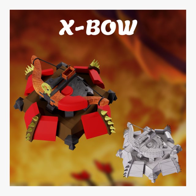 X Bow 3D 模型 .c4d .max .obj .3ds .fbx .stl .blend 