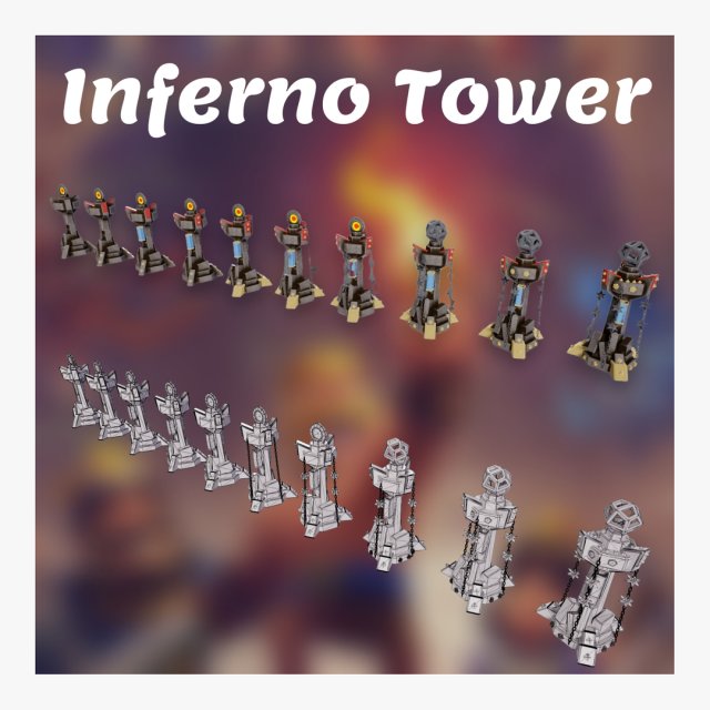 Inferno tower Modello 3D .c4d .max .obj .3ds .fbx .stl .blend 