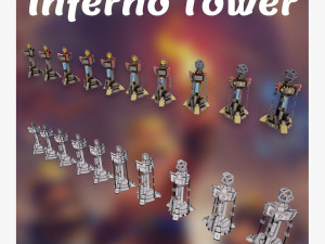 Inferno tower 3D मॉडल