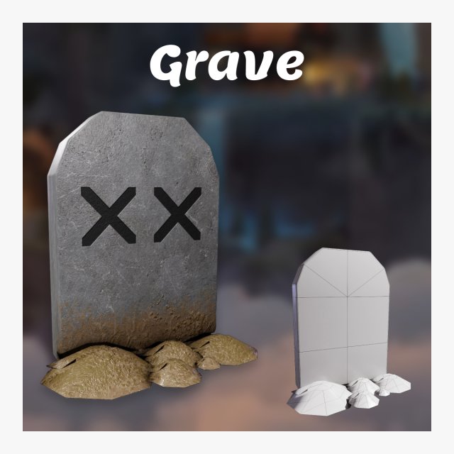 Grave 3Dモデル .c4d .max .obj .3ds .fbx .stl .blend 