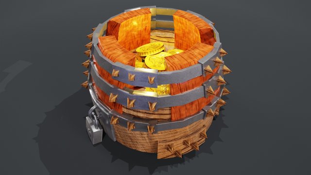 Gold storage 3D 3D Model .c4d .max .obj .3ds .fbx .stl .blend 