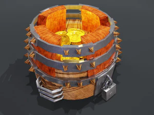 Gold storage 3D 3D Model