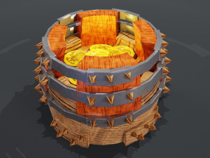 Gold storage 3D 3D Model