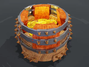 Gold storage 3D 3D Model