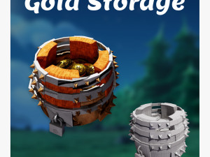 Gold storage 3D 3D Model