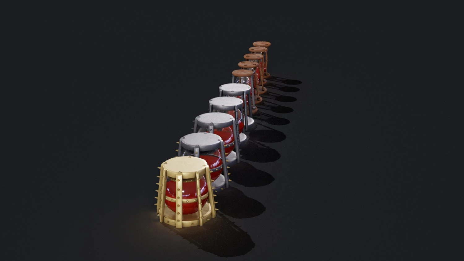 Orologio d'epoca 3D Modello 3D .c4d .max .obj .3ds .fbx .stl .blend