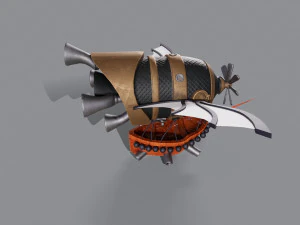 3D Battle blimp 3D Model