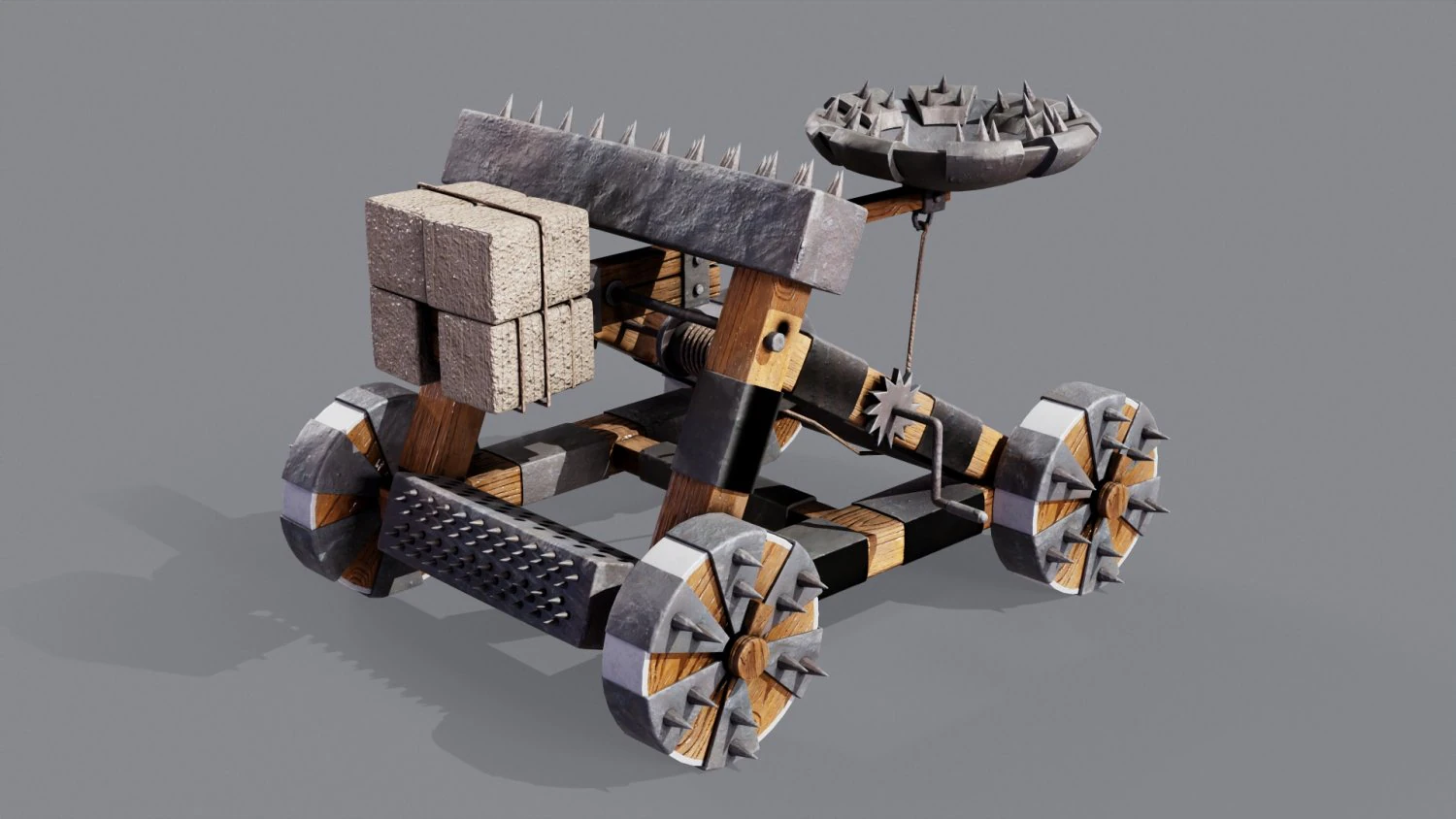 Catapult 3D Model .c4d .max .obj .3ds .fbx .stl .blend 
