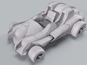 3D Golden kart model 3D-Modell