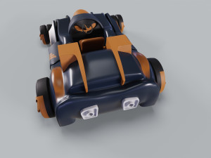 3D Golden kart model 3D-Modell