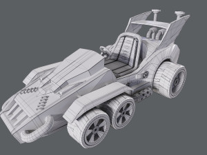 Purple Kart Modèle 3D