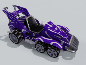 Purple Kart Modèle 3D