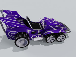 Purple Kart Modèle 3D