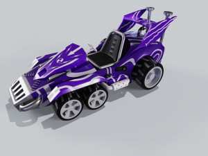 Purple Kart Modèle 3D