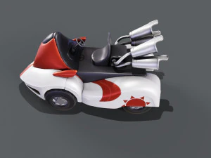 3D White Kart 3D Model
