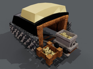 3D Gold mine model 3D Model