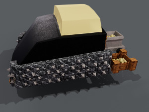 3D Gold mine model Modello 3D