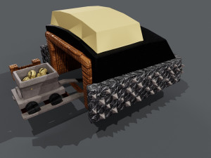 3D Gold mine model Modello 3D