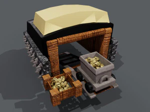 3D Gold mine model 3D Model