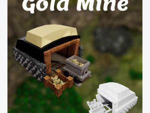 3D Gold mine model 3D Model