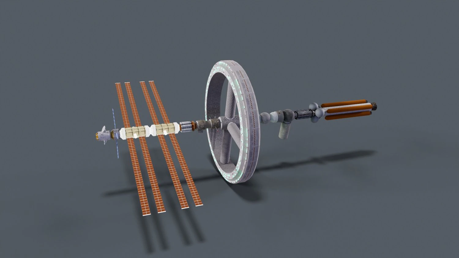 Sci-fi space ship 3D Model .c4d .max .obj .3ds .fbx .stl .blend 