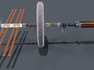 Sci-fi space ship 3D मॉडल