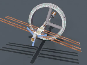 Sci-fi space ship 3D Model