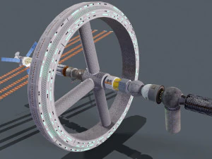 Sci-fi space ship 3D Model