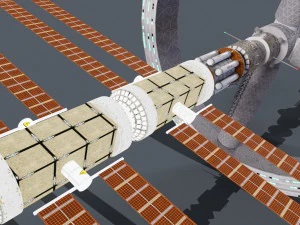 Sci-fi space ship 3D Model
