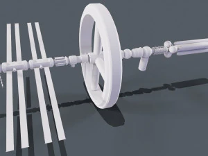 Sci-fi space ship 3D Model