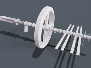 Sci-fi space ship 3D Model