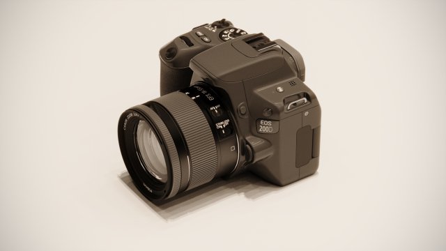 of a Camera 3D Model .c4d .max .obj .3ds .fbx .stl .blend 