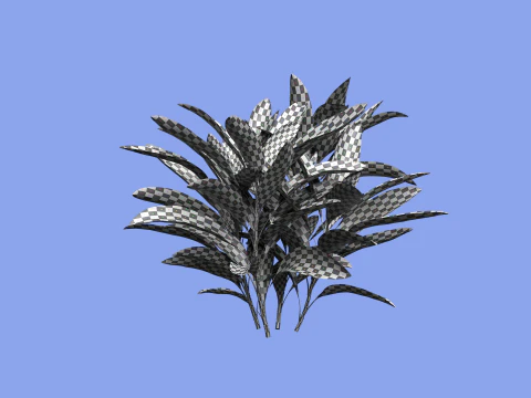 Shurbs Cordyline Fruticosa Red sisters 3D Model