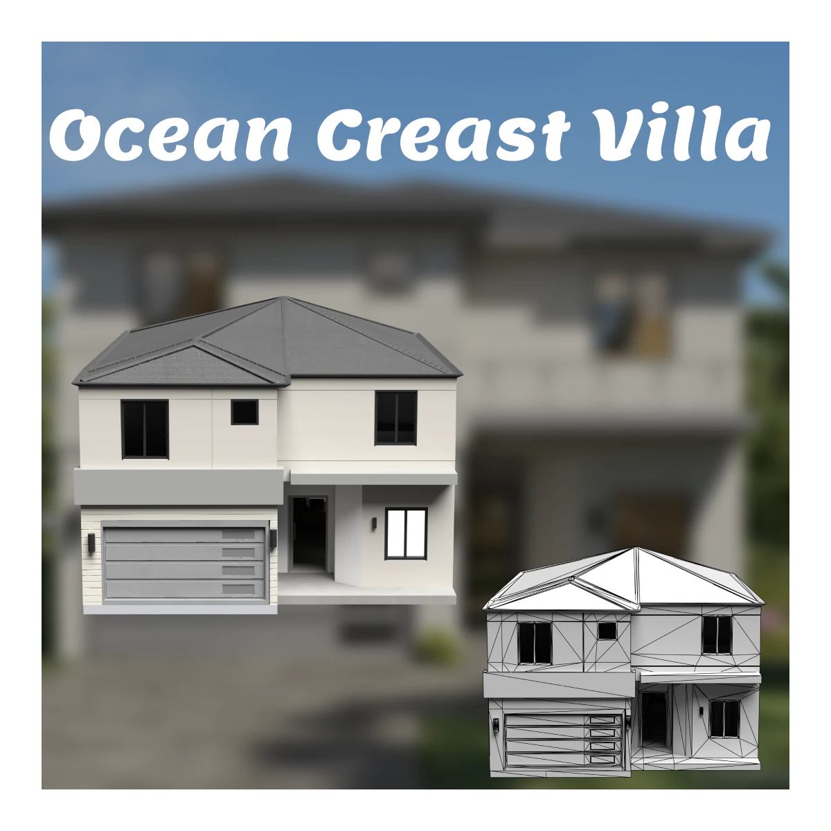 Ocean Creast Villa 3D Model .c4d .max .obj .3ds .fbx .stl .blend 
