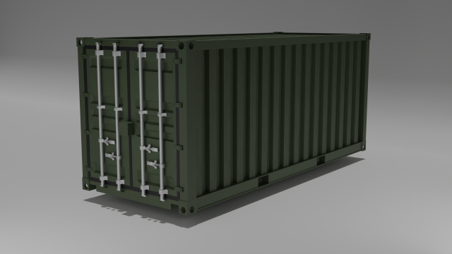 Container 3D Model .c4d .max .obj .3ds .fbx .stl .blend 