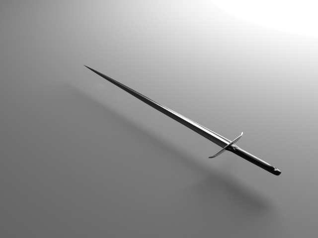 European sword Model 3D .c4d .max .obj .3ds .fbx .stl .blend 