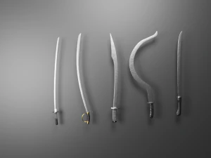 Koleksi pedang Asia Model 3D