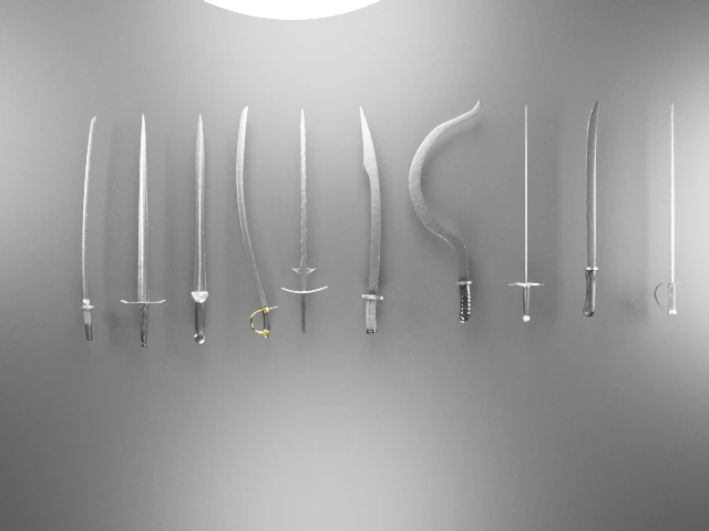 Mega swords collection 3D Model .c4d .max .obj .3ds .fbx .stl .blend 