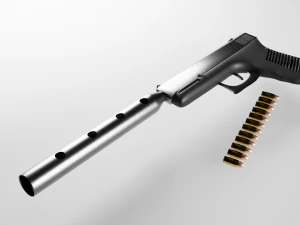 Pistola P5 Modelo 3D