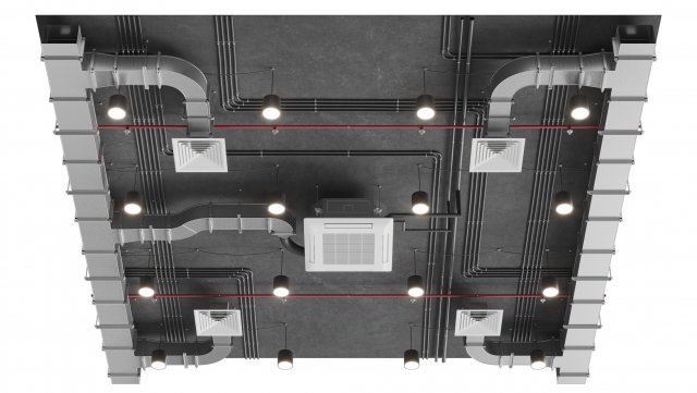 Ventilation system set 01 Modello 3D .c4d .max .obj .3ds .fbx .stl .blend 