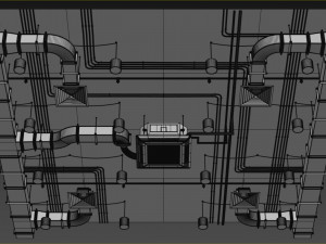 Ventilation system set 01 Modello 3D